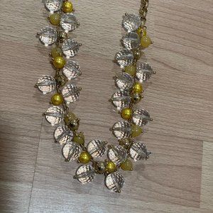 Kate Spade Clear and Yellow Ball Necklace